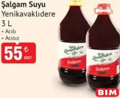 YENİ KAVAKLIDERE ŞALGAM SUYU 3 L fiyat ve kampanya bilgisi